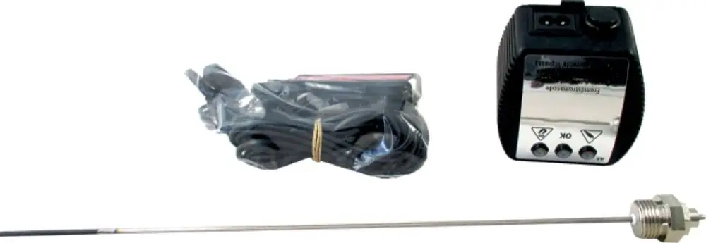 Fremdstromanode von Wolf mit einem langen Sensorstab und einer Steuereinheit. Kabel angeschlossen, um Temperatur oder andere Werte zu überwachen.